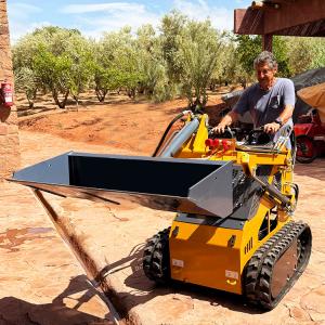 Cheap FREE SHIPPING CE Skid Steer Loader Gasoline Tracked Mini Front End Skid Steer Loader With Attachments for sale