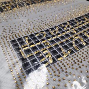 Eco Friendly Iron On Letter Patches , Custom Cloth Patches With Rhinestone /