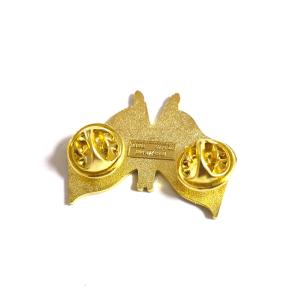 Die Casted Zinc Alloy Custom Flag Lapel Pins With Double Posts And Butterfly