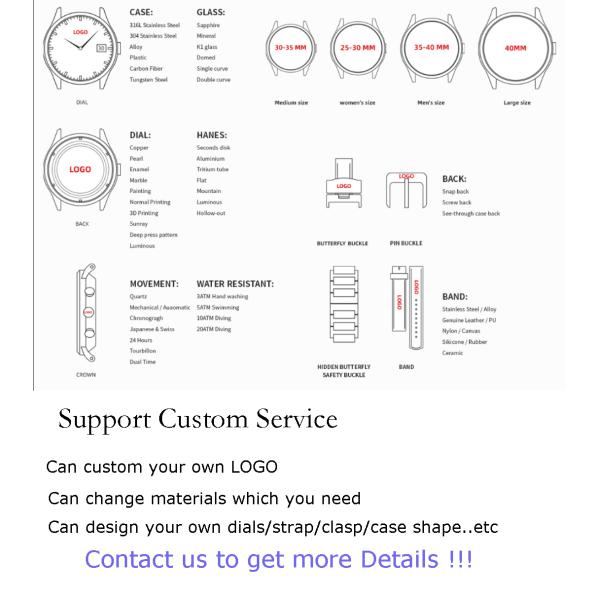 Customization Alloy Analog Quartz Wrist Watch 7mm Case Thickness For Men And Women