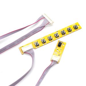 Cheap 7K V59 V56 Universal 7 Keys Keyboard Plate For LCD TV Mainboard Accordance Keypad With IR for sale