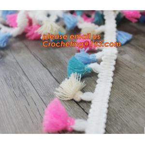 High quality polyester tassel trim for garment accessories and curtains, tassel