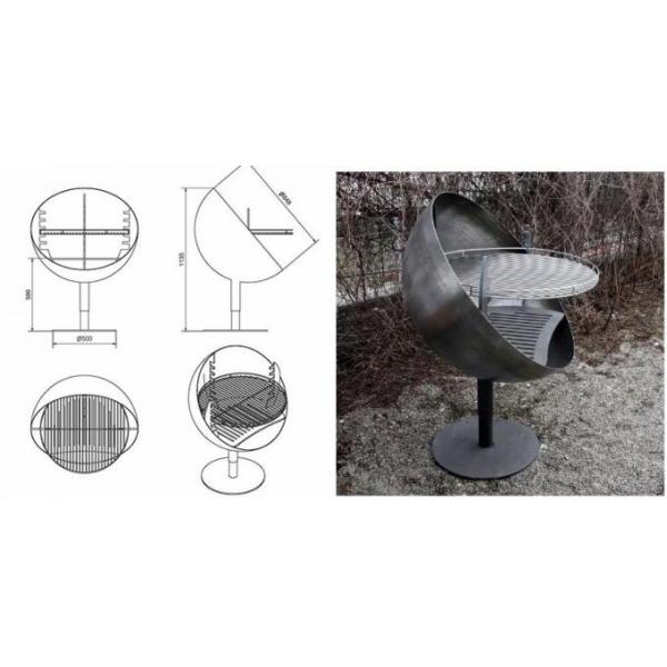 OEM Rotatable Corten Steel Fire Globe