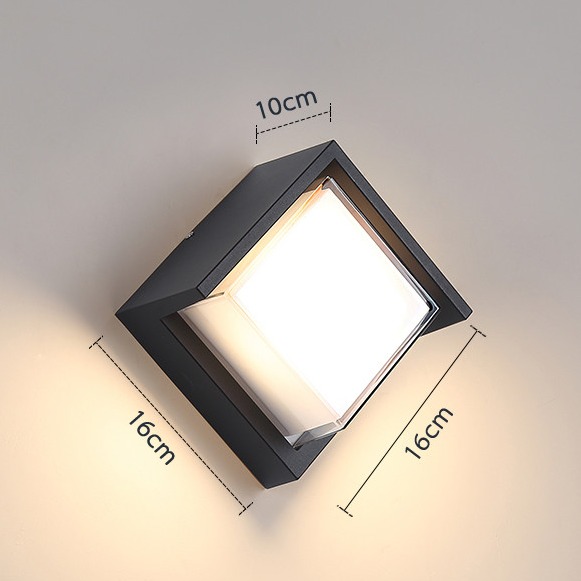 Quality Square Outdoor Waterproof LED Wall Lights Cool White 16x16x10cm Ac85-265v wholesale