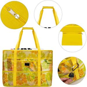 Custom Pattern Printing Extra Large Beach Bags Waterproof With 9 Pockets