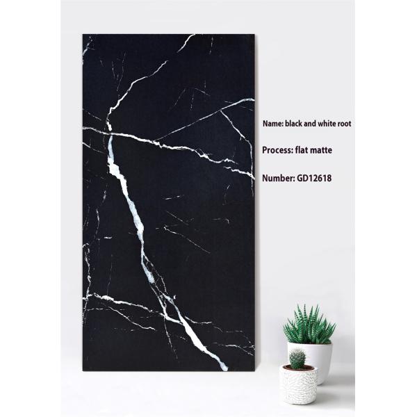 Quality 600x1200mm Flat Matte Black Gray Clay Curtain Wall Tile wholesale