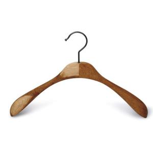 China Betterall 38cm Length Custom Color Polished Chrome Ball End Hook Widen Shoulder Oak Wooden Clothes Hanger on sale