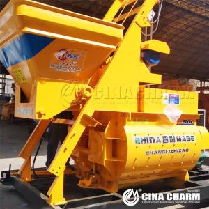 JS500 25m3/h Cement Mixer Machine Mini Double Shaft Concrete Mixer