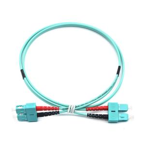 LSZH Duplex Fiber Optic Patch Cord SC PC to SC PC OM3 Multimode