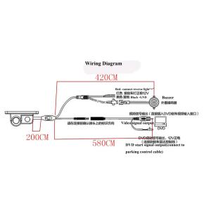 2014 new DIY camera built-in sensor combined rear view parking sensor system