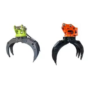 Multifunctional Digger Hydraulic Rock Grab Attachment Q355B Excavator Log