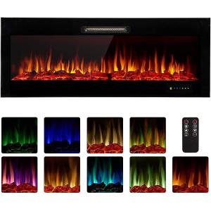 1500W 9 Color Fire Place for Indoor Artificial Flame Linear Fireplaces and