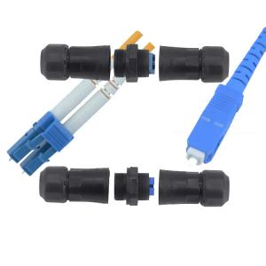 Cheap Outdoor Fiber Optic Eextension Cord Adapter Network Cable Connector Waterproof IP68 for sale