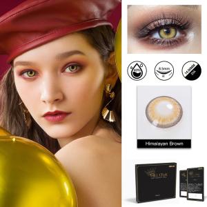 Natural Color hazel Himalaya Brown Colored Contacts 1 Year For Big Eye