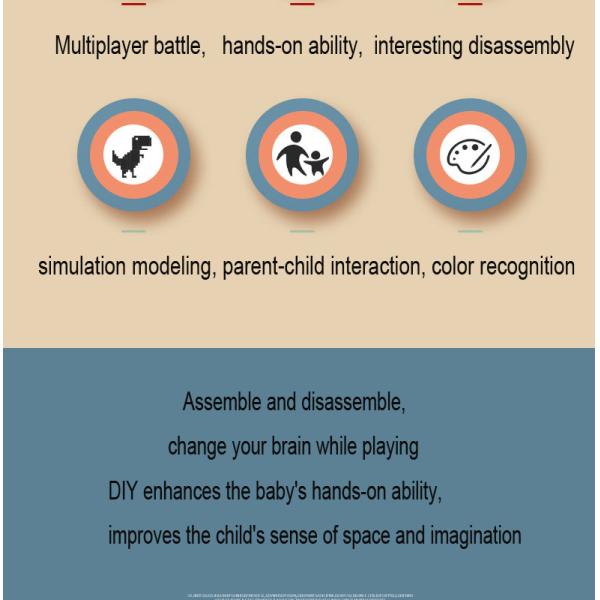 Oem Children's toy gun DIY Baby disassembly dinosaur soft bullet guns toy EVA sponge puzzle assembled gun model