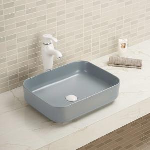 Small Rectangular Counter Top Wash Basin Porcelain Vessel Sink 20 Inch