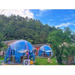 Flame Retardant Safe Dome Glamping Tent Transparent Inflatable Bubble House