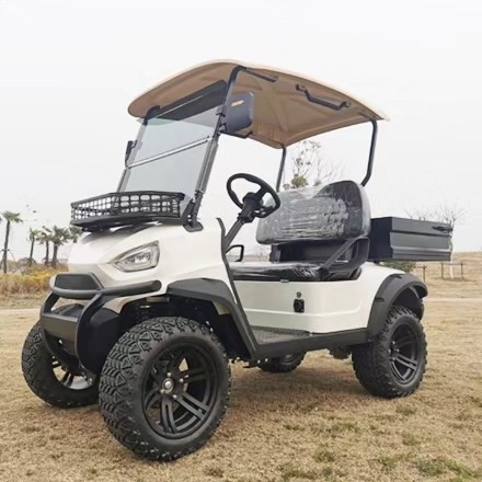 Pointed Two-Seater White Electric Golf Dump Truck Can Be Customized With Color