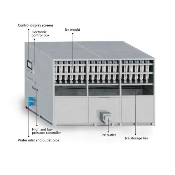 Quality Food Contact 304 Stainless Steel Industrial Ice Cube Making Machine Large Ice Maker wholesale