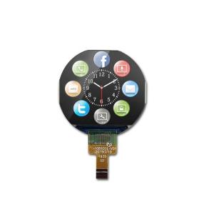 Small Round TFT LCD Display 1.08inch 4 line spi interface GC9307 ips 13pin