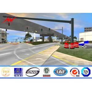 4m Seaside Freeway Traffic Sign Polyester Traffic Light Pole With Double Bracket