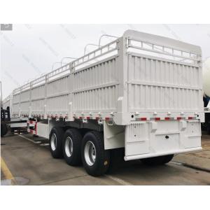 China 60 Tons 3/4 Axle Truck Trailer Fence Cargo Trailer With And Jost E100 Landing Gear on sale