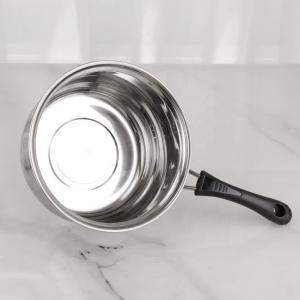 Kitchenware Stainless Steel Soup Boiling Pot Milk Pan with Glass Lid