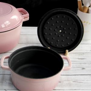 Enamel Coated Cast Iron Stock Pot /cocotte By Glasstop Size 18/20/22/24/26cm