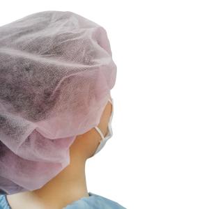 Non woven Disposable Head Cap , bouffant caps disposable For Surgery Use