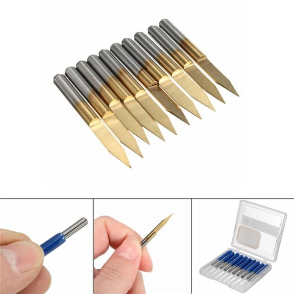 Flat Bottom Engraver Bits 38-50mm CNC Router Tools V Carbide Carving Cutters Degree 10° 15° 20° 30° 45° 60° 90°