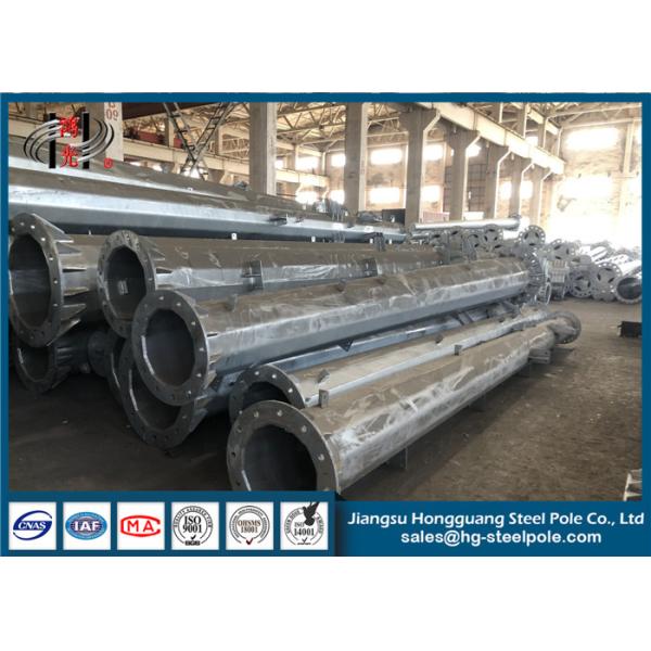 Steel Electrical Power Pole , Power Transmission Poles For Electrical Power
