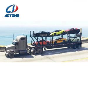 China Transport Cars Effortlessly Heavy Duty Semi Trailer with 4 Car Carrier in Philippines on sale