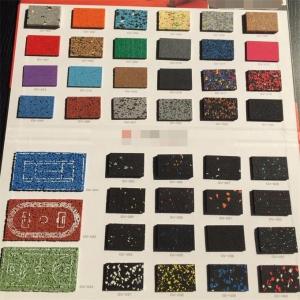 Highly Elastic Rubber Sports Flooring , Sky Blue Gym Flooring Rolls