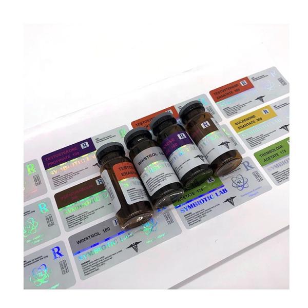 Quality Silver Foil Metallic Printing Glass Vial Labels For Laboratory Injection Multiple Dose Vial wholesale