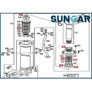 4438684 John Deere Arm Seal Kit 670GLC 650DLC Hydraulic Cylinder Replacement