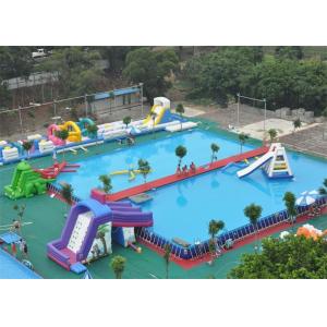 Safety Frame Adult Inflatable Amusement Park With Fire Resistant PVC