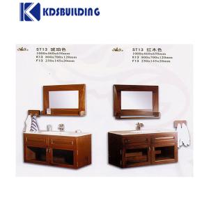 Bathroom Wall Counter Wash Basin Wooden Cabinet With Mirror, Cabinet Under The
