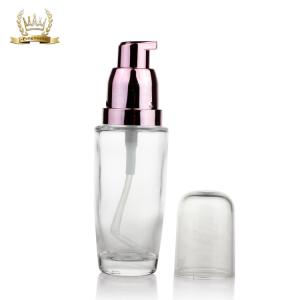 Frosty OEM Foundation Pump Bottle MSDS Certification Cosmetic Glass Bottles