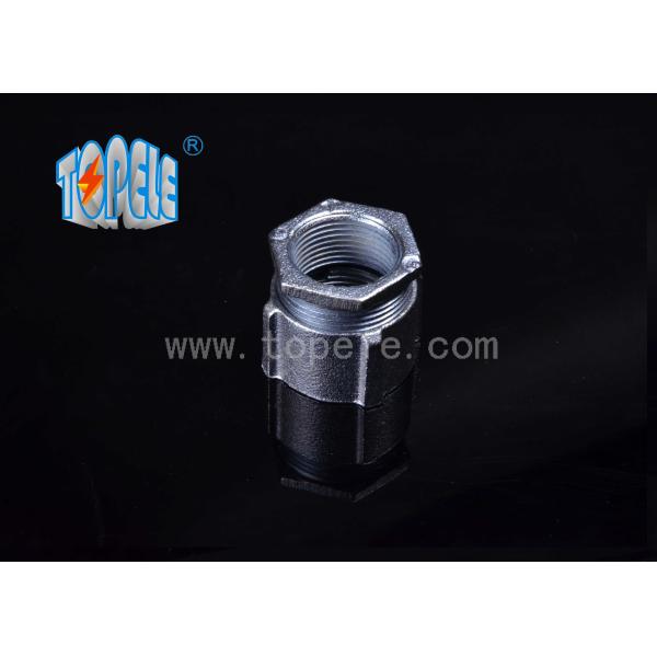 Zinc Plated Malleable Iron Three Piece Coupling For Threaded Rigid Conduits /