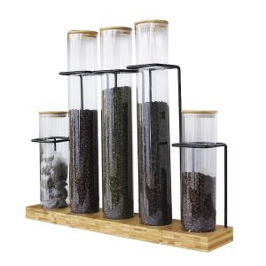 China 1000ml Display Borosilicate Sealable Glass Jars on sale