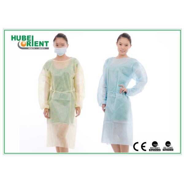 Polypropylene Long Sleeve Isolation Gown disposable Medical Lab Coat With