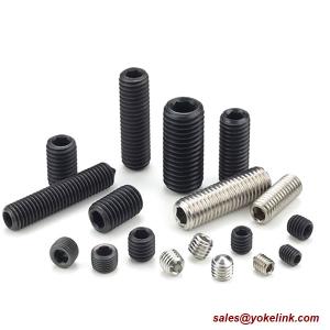 ASME B18.3, DIN 914 Stainless Steel Socket Set screws with Cone Point, Nylok