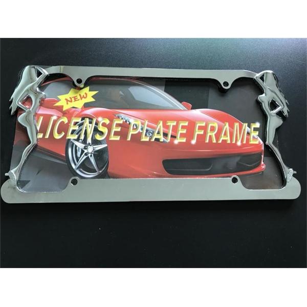 Quality Slim Style Car License Plate Frame Durable Zinc Die Cast Metal Frame wholesale