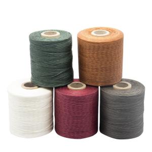 Cheap Single Color Flat Wax String 210D Nylon Waxed Thread for Sewing Polyester Thread for sale