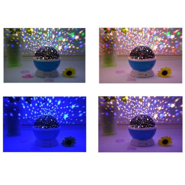 Romantic Room LED USB Rotating Star Projector Sky Night Lamp With Music