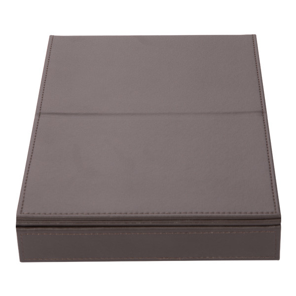 Quality Brown Luxury Jewelry Display Box With Mirror Durable Customized Logo / Size wholesale