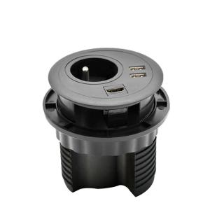 Cheap French Type Desktop Clamp Power Strip 1 Way And 2USB CE Passed for sale