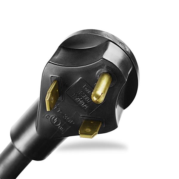 30Amp Heavy Duty RV Extension Cord 10 AWG ETL Listed 50ft TT-30P to TT-30R with LED Indicator and Easy Unplug Design