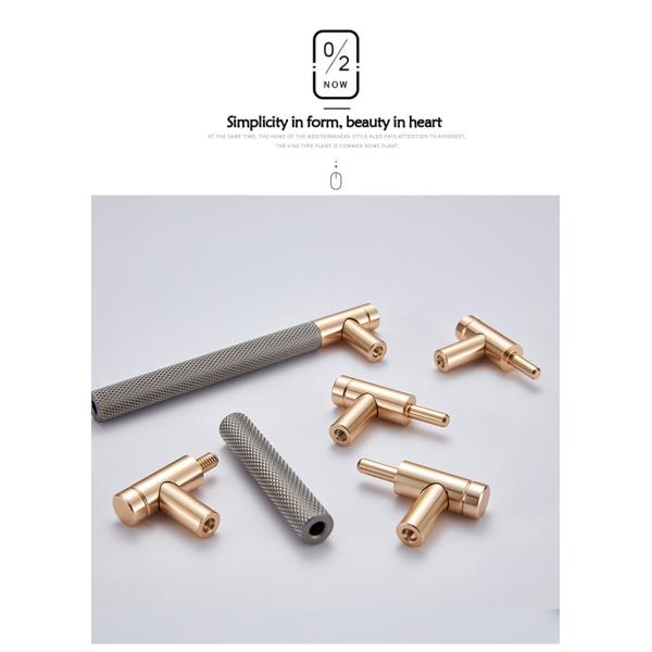 Golden Zinc Alloy Furniture Drawer Handle Pulls Single Hole