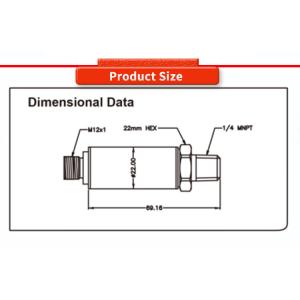 UNIVO UBST-400Y Pressure Sensor for Harsh Environments -40-120C 4-20mA/0-10V/0.5